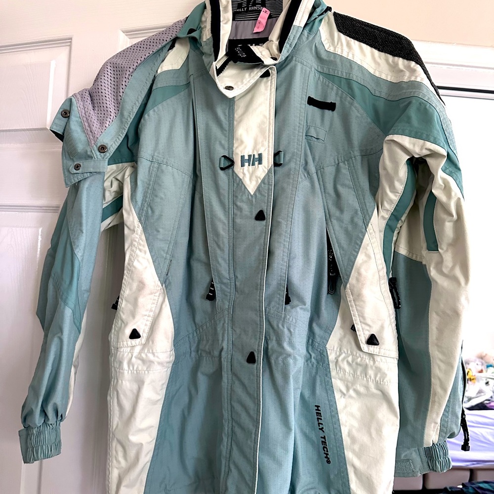 White Helly Hansen Womens EQUIPE Helly Tech Small Ski Coat Warm Jacket